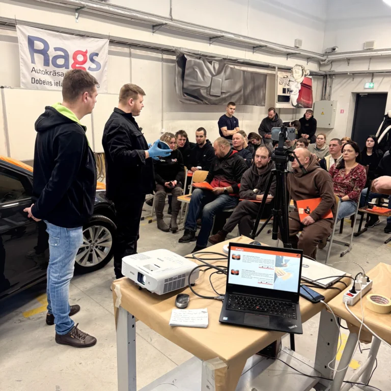 Inspiring to meet the next generation of refinish professionals! 🙌
We had the pleasure of running a theory + live demo session at Latgales Industriālais tehnikums in Latvia together with @rags_daugavpils - and it reached even more students via live stream.
Thanks for having us! 

#4CR #whatelse #Education #Latvia
