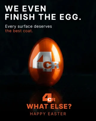 Every surface deserves the best coat. Even this one.

Wishing you a flawless Easter weekend — we’ll be back Tuesday. 🔶

#Easter #4CR #CarRefinishing #WhatElse #BodyShop Easter2026 Refinishing PaintPerfection AutoBody